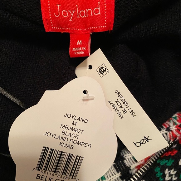 Joyland Womens Christmas Romper Hoodie L/S Drawstring Cute Lounger Gift MED - Picture 3 of 3